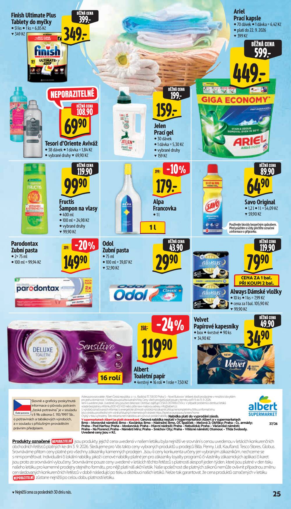 Albert Supermarket Jihomoravský od 9.9. do 15.9.2026