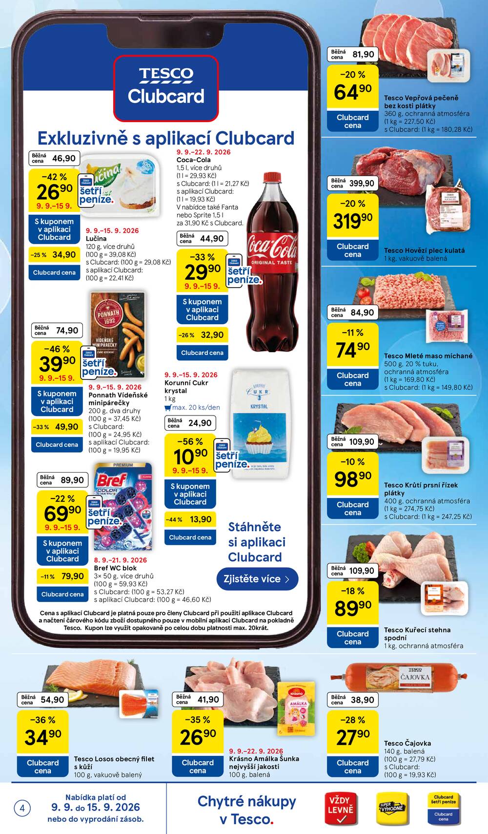 Tesco supermarkety od 9.9. do 15.9.2026