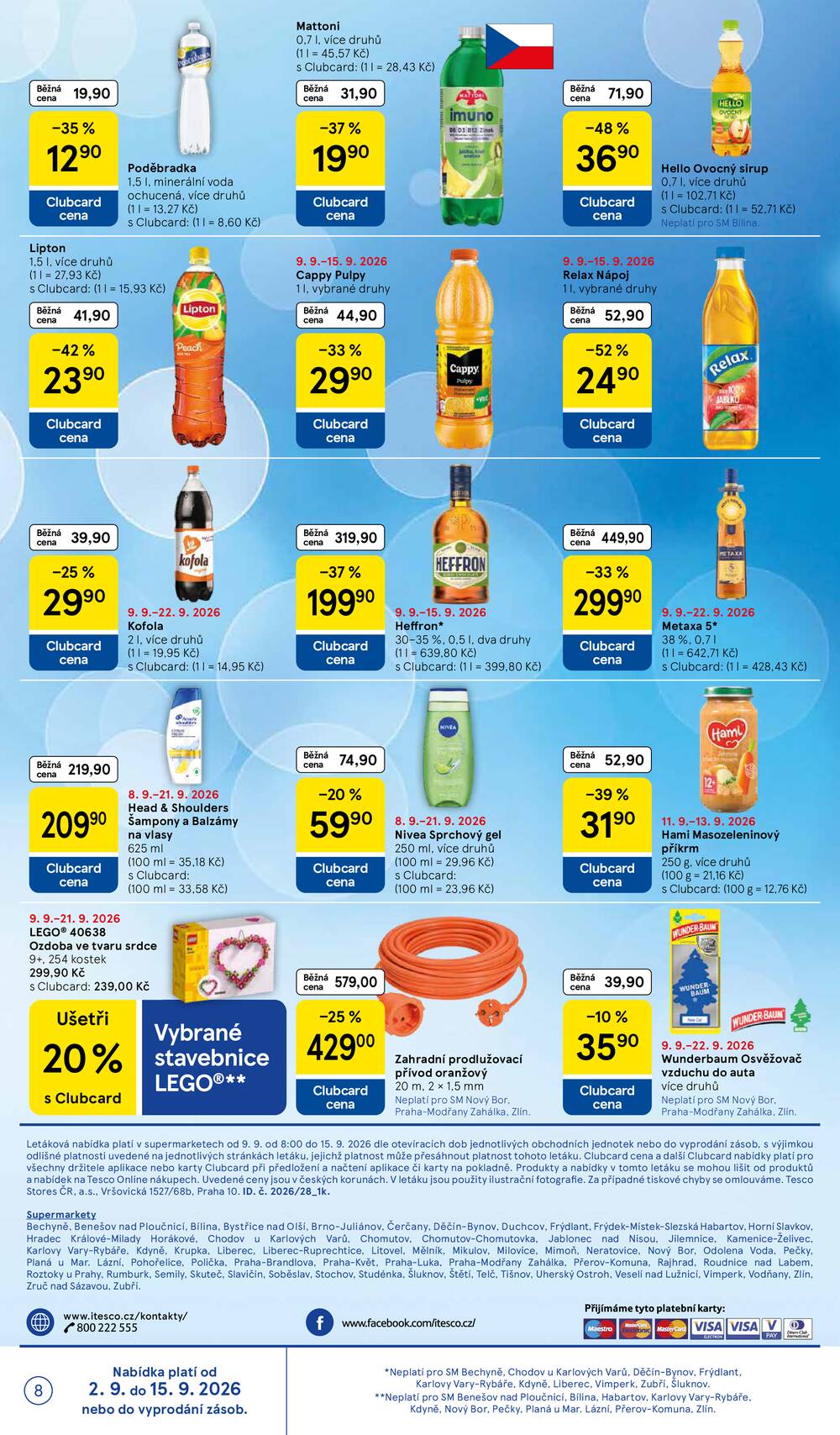 Tesco supermarkety od 9.9. do 15.9.2026