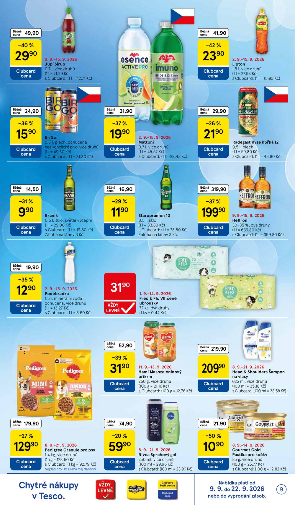 Leták Tesco - Tesco hypermarkety od 9.9. do 15.9.2026 - strana 9 Leták Tesco - Tesco hypermarkety od 9.9. do 15.9.2026 - strana 9