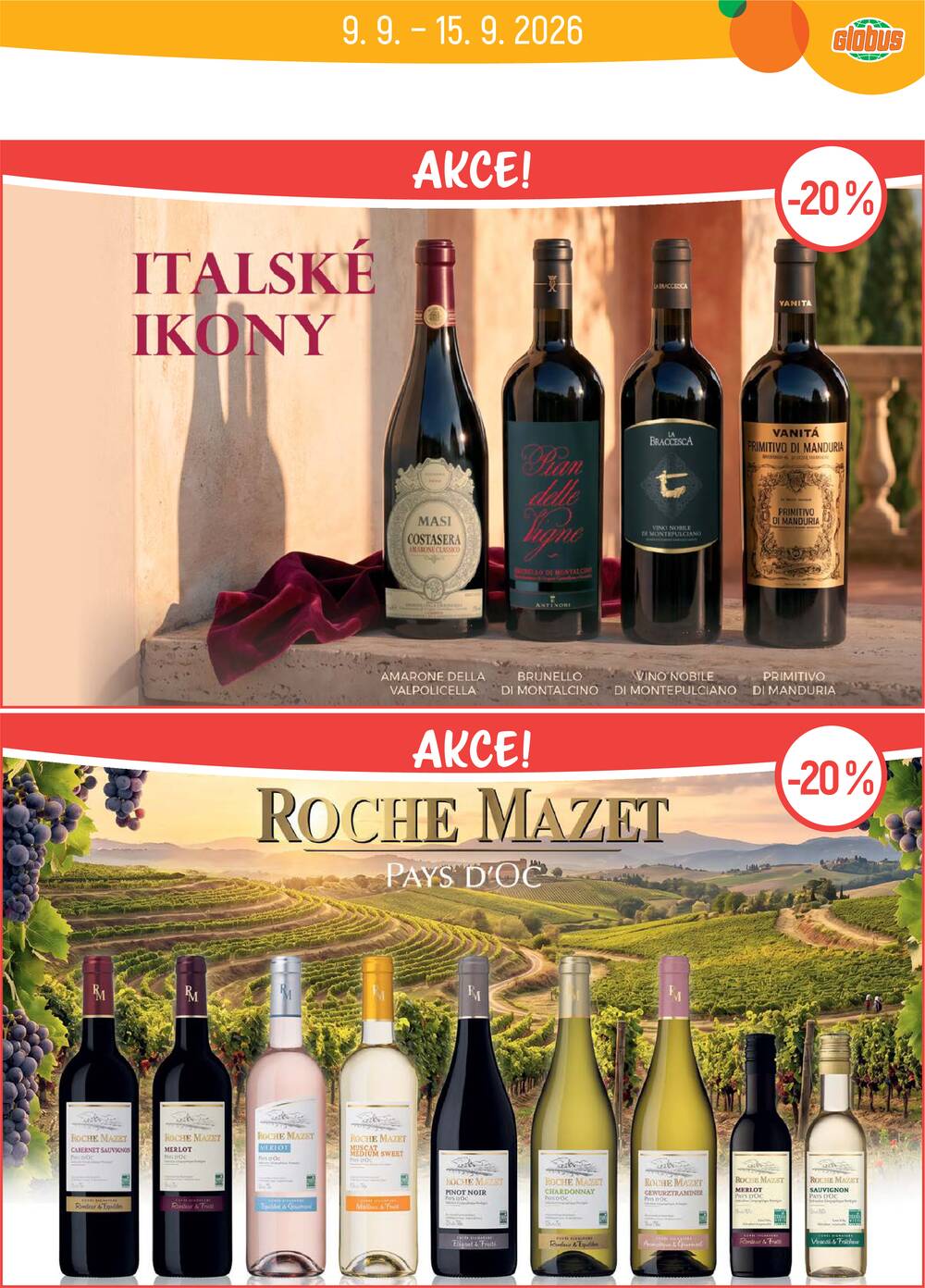 Akční leták Globus 9.9. - 15.9.2026 - Globus Praha - Centrum Černý Most