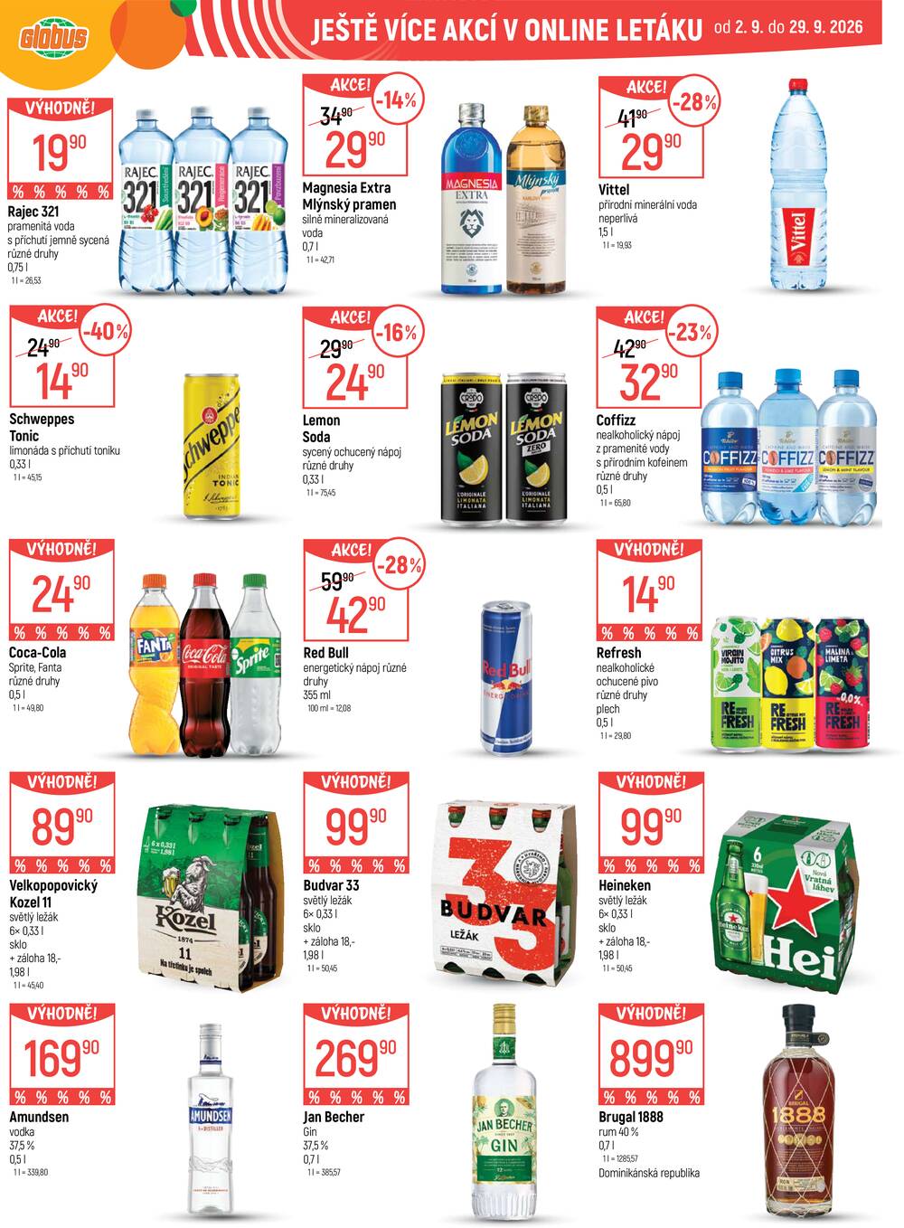Akční leták Globus 9.9. - 15.9.2026 - Globus Liberec