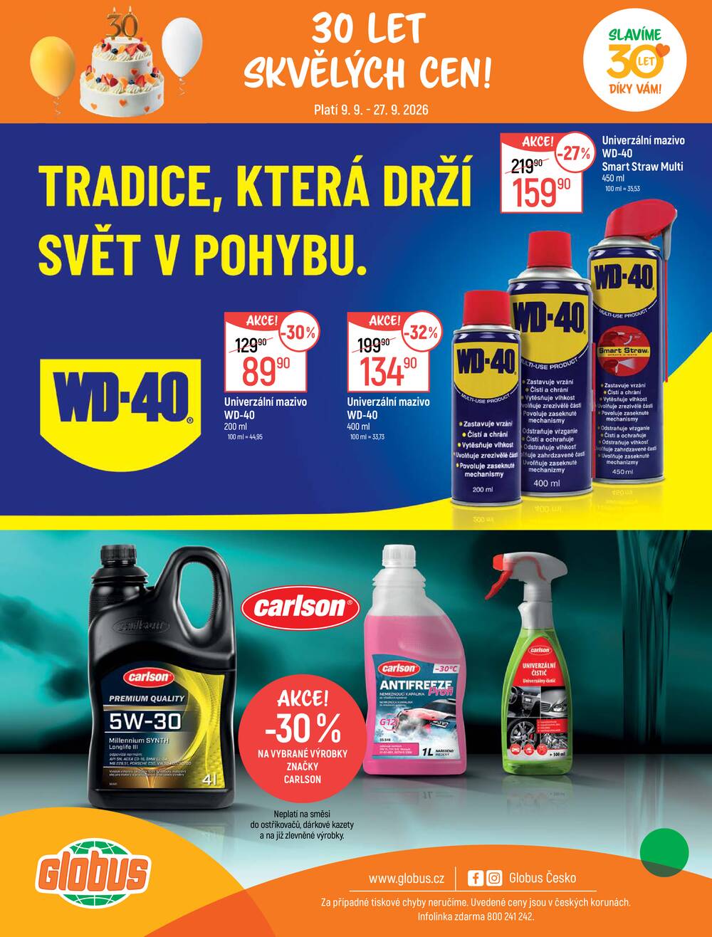 Leták Globus - Akční leták Globus 9.9. - 27.9.2026 - Globus Opava - strana 29