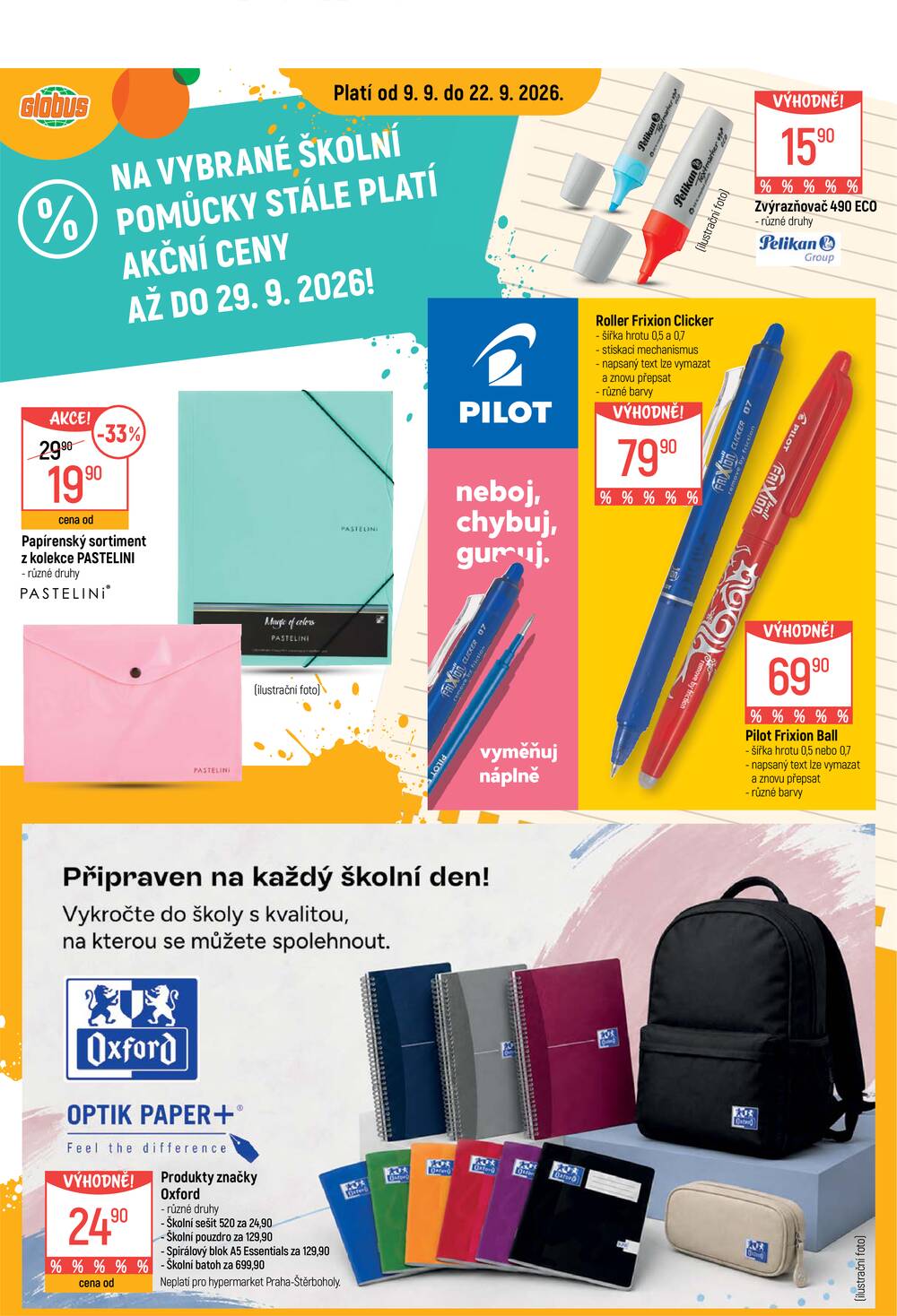 Akční leták Globus 9.9. - 22.9.2026 - Globus Pardubice
