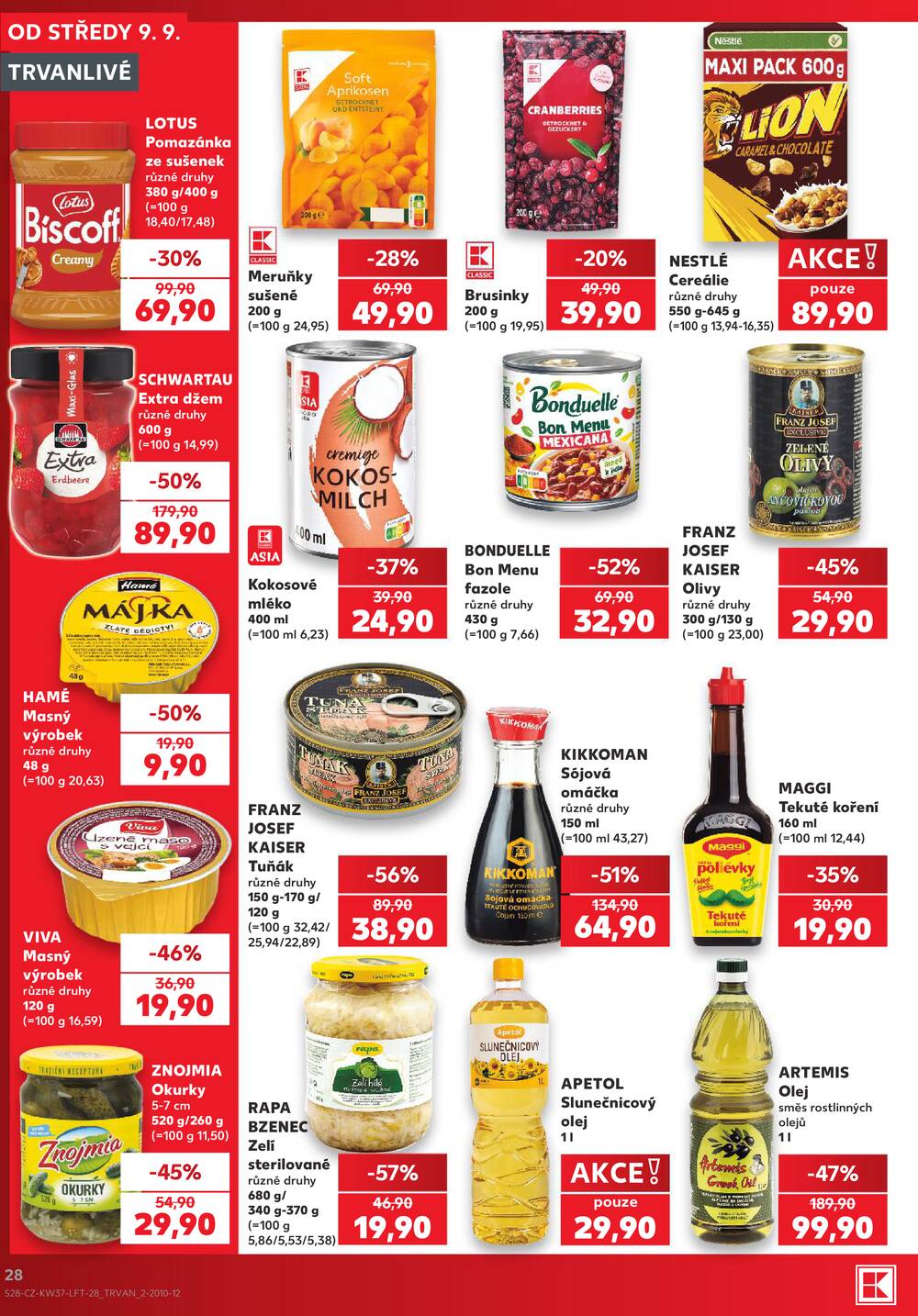 Leták Kaufland - Kaufland 9.9. - 15.9. - Kaufland - Cheb - strana 28 Leták Kaufland - Kaufland 9.9. - 15.9. - Kaufland - Cheb - strana 28