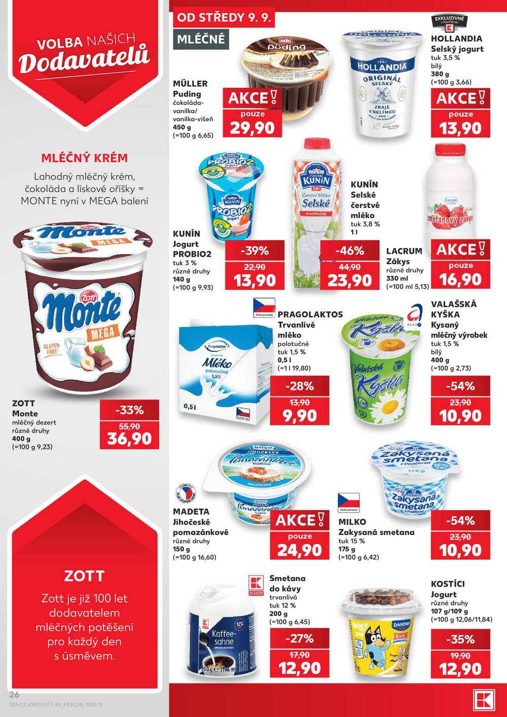 Leták Kaufland - Kaufland 9.9. - 15.9. - Kaufland - Olomouc - Štursova - strana 26