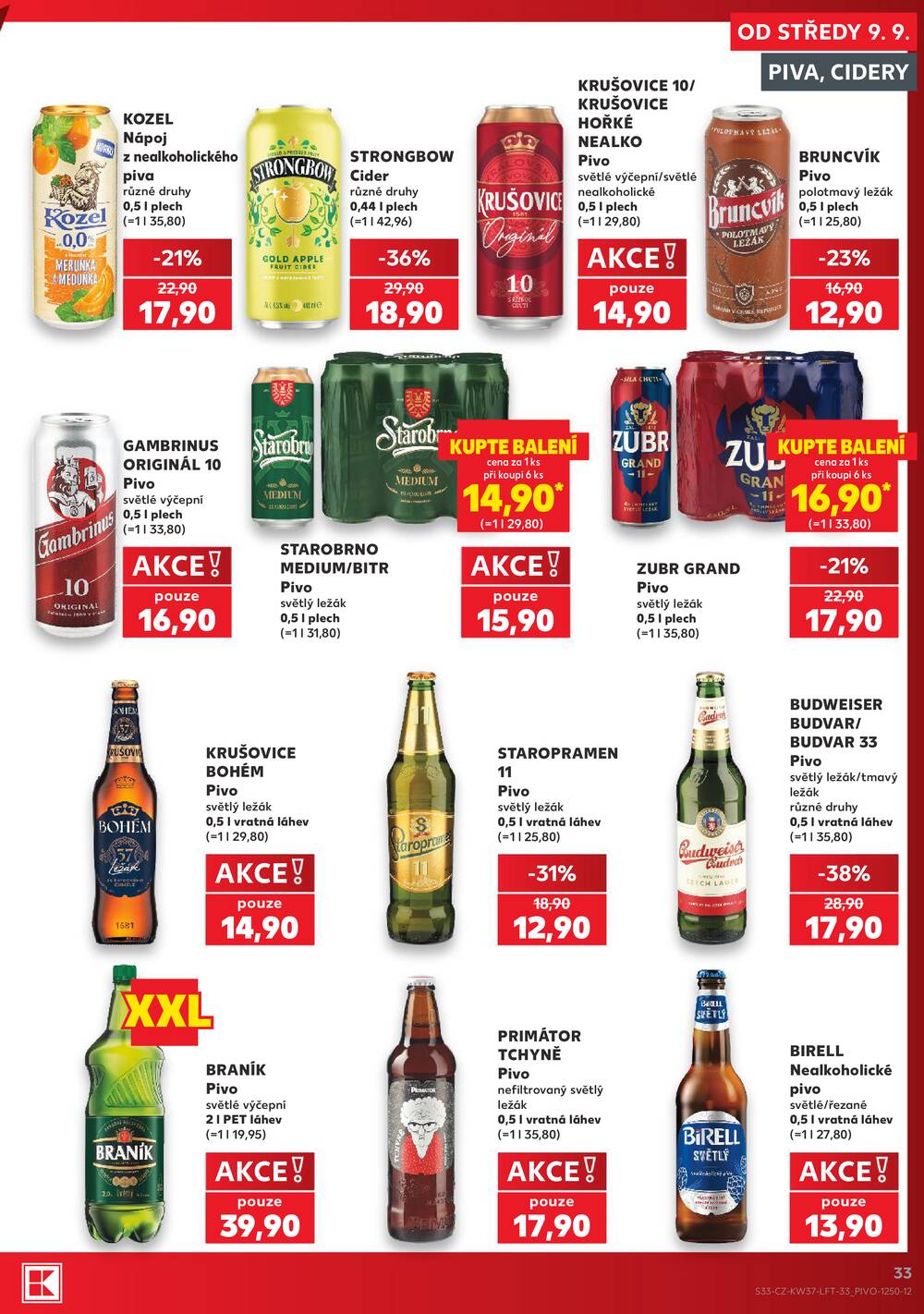 Leták Kaufland - Kaufland 9.9. - 15.9. - Kaufland - Kutná Hora - strana 33 Leták Kaufland - Kaufland 9.9. - 15.9. - Kaufland - Kutná Hora - strana 33