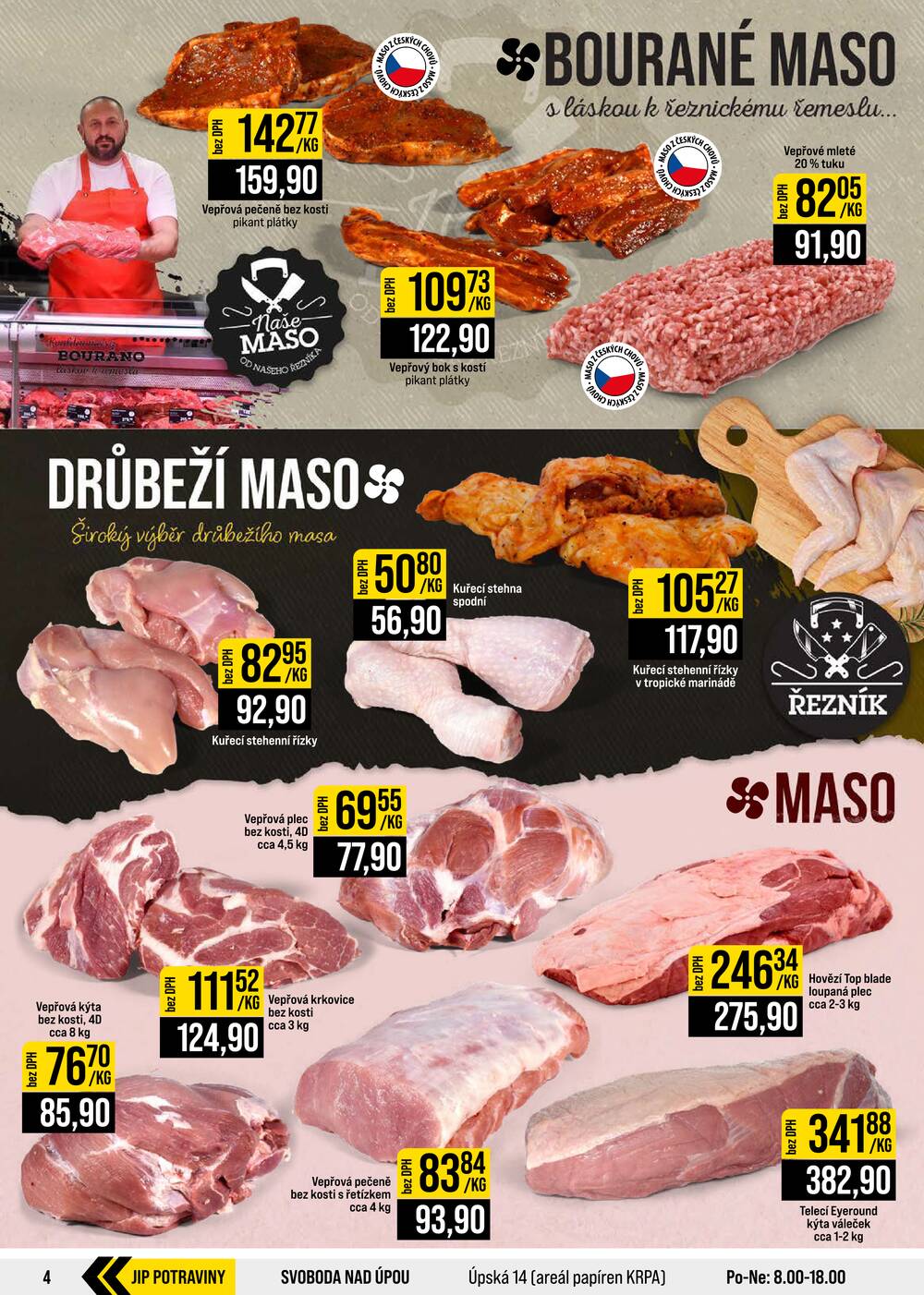 Leták JIP - JIP Cash & Carry Brno, Praha, Ostrava, Jilemnice, Pardubice, Ostrava, Karlovy Vary, Olomouc a Zlín od 9.9. do 15.9.2026 - strana 4 Leták JIP - JIP Cash & Carry Brno, Praha, Ostrava, Jilemnice, Pardubice, Ostrava, Karlovy Vary, Olomouc a Zlín od 9.9. do 15.9.2026 - strana 4