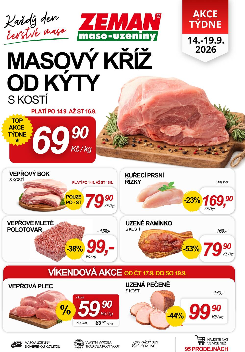 Leták ZEMAN maso-uzeniny - ZEMAN maso-uzeniny od 14.9. do 19.9.2026 - strana 1