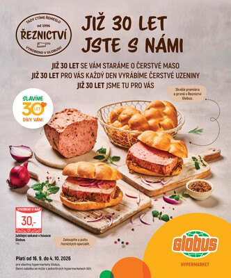 Leták Akční leták Globus 16.9. - 4.10.2026 - Globus Chomutov