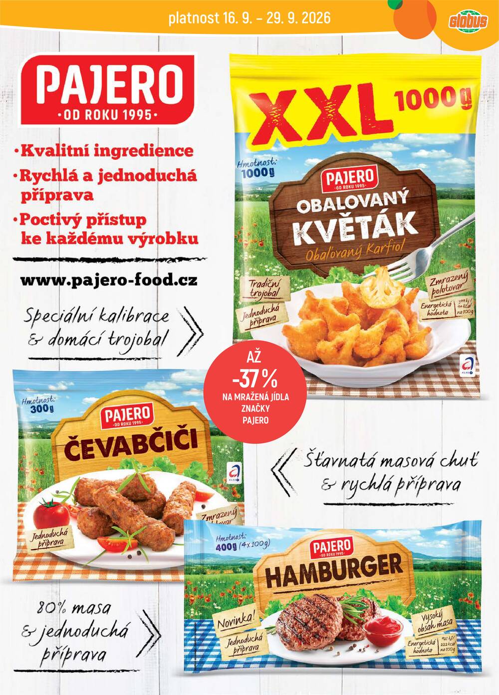 Akční leták Globus 16.9. - 22.9.2026 - Globus Opava