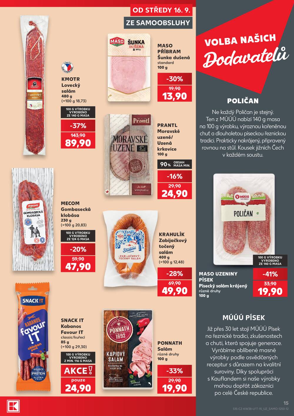 Kaufland 16.9. - 22.9. - Kaufland - Plzeň (Lochotínská)