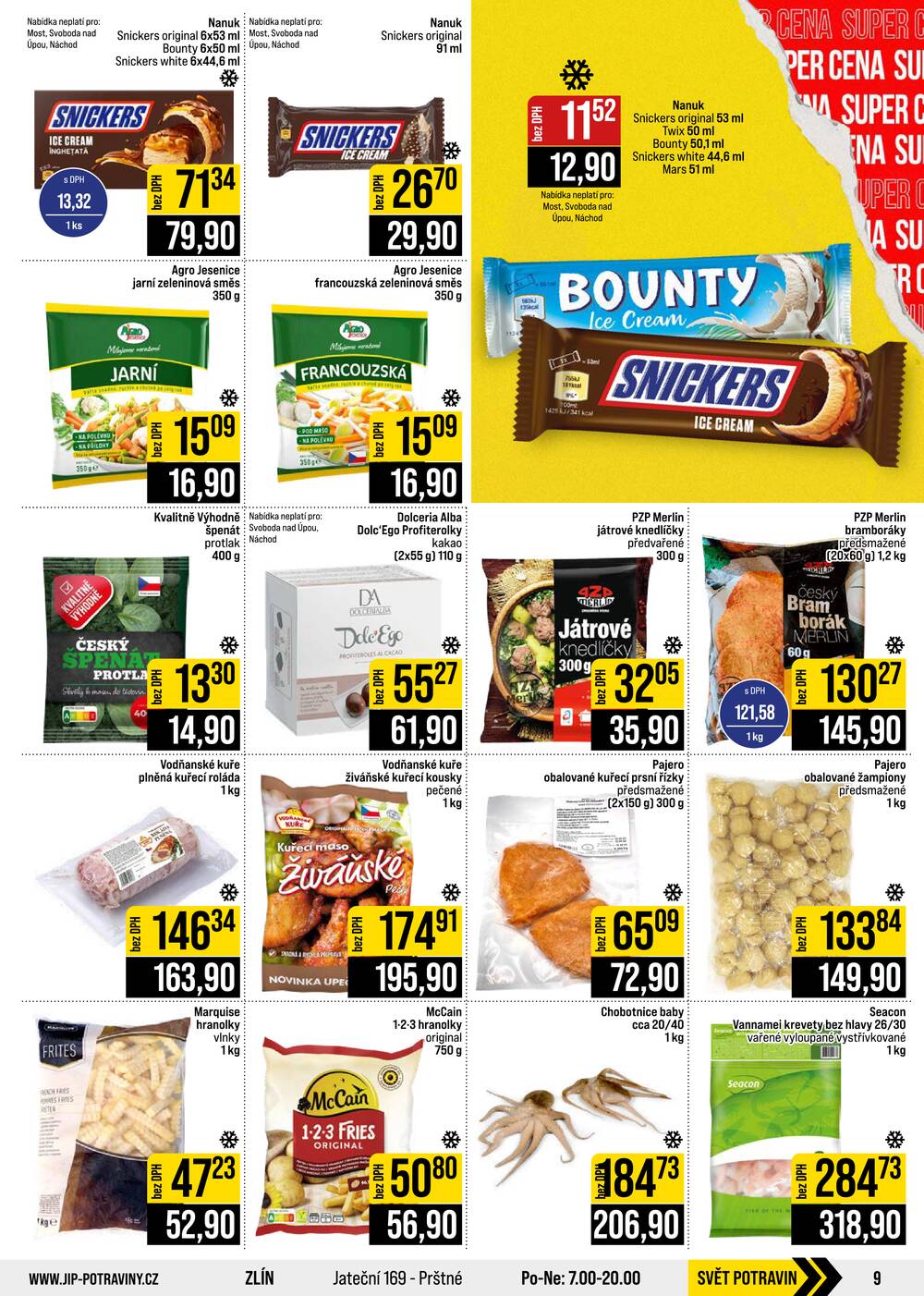 JIP Cash & Carry České Budějovice, Most, Náchod, Polička, Sušice a Svoboda nad Úpou od 16.9. do 22.9.2026