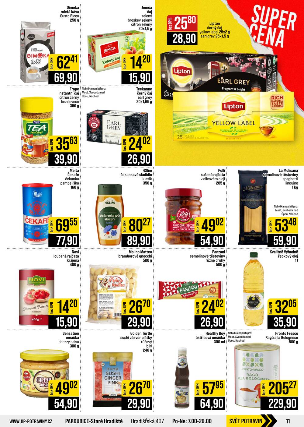 JIP Cash & Carry České Budějovice, Most, Náchod, Polička, Sušice a Svoboda nad Úpou od 16.9. do 22.9.2026