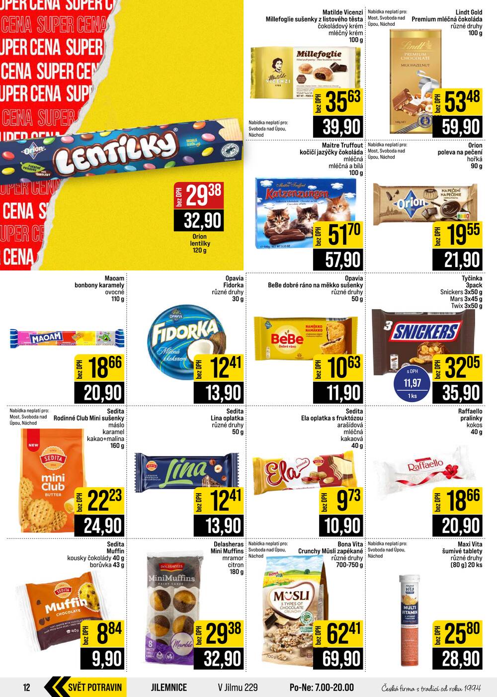 JIP Cash & Carry České Budějovice, Most, Náchod, Polička, Sušice a Svoboda nad Úpou od 16.9. do 22.9.2026