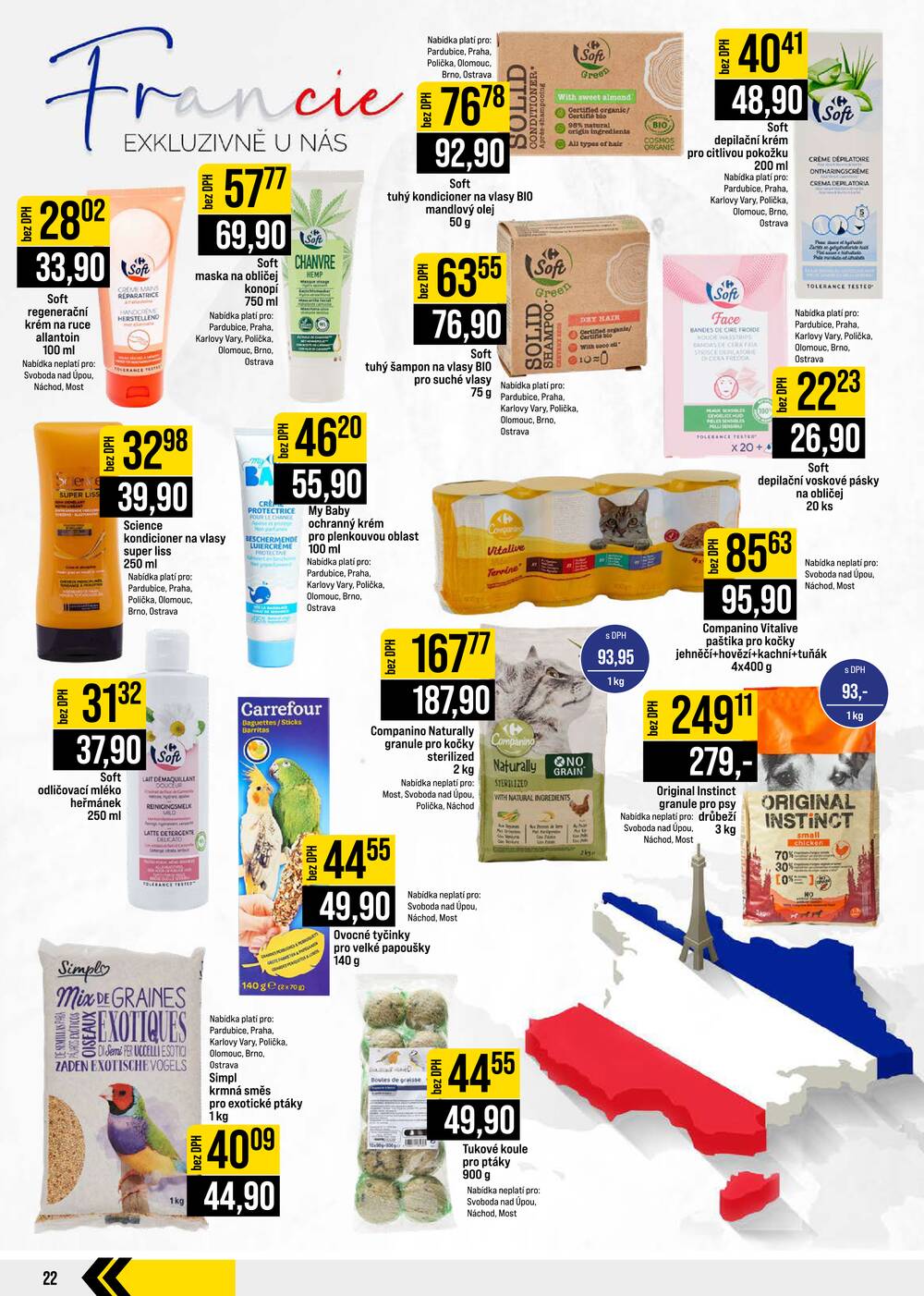 JIP Cash & Carry České Budějovice, Most, Náchod, Polička, Sušice a Svoboda nad Úpou od 16.9. do 22.9.2026
