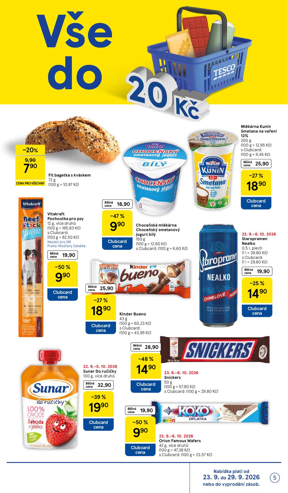 Tesco supermarkety od 23.9. do 29.9.2026