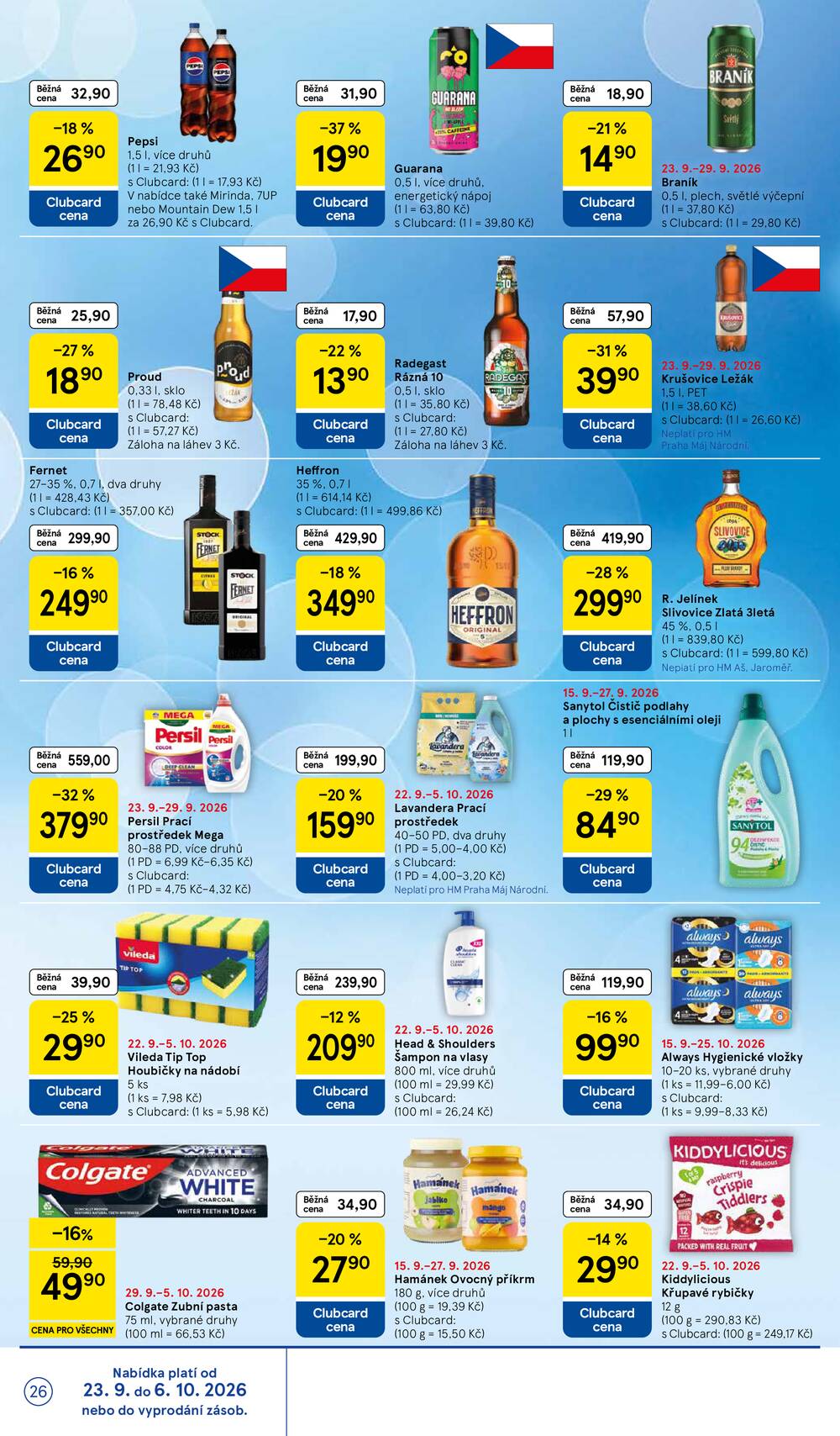 Leták Tesco - Tesco hypermarkety od 23.9. do 29.9.2026 - strana 26 Leták Tesco - Tesco hypermarkety od 23.9. do 29.9.2026 - strana 26
