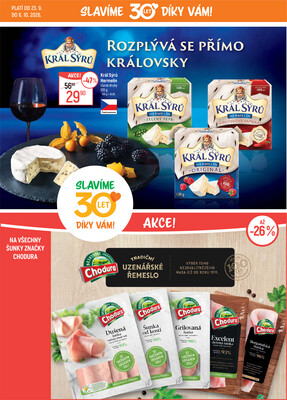 Leták Akční leták Globus 23.9. - 6.10.2026 - Globus Jenišov u Karlových Varů