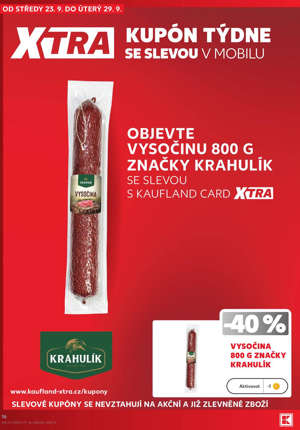 Kaufland 23.9. - 29.9. - Kaufland - Louny