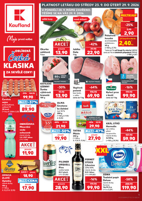 Kaufland - Kaufland 23.9. - 29.9. - Kaufland - Pelhřimov