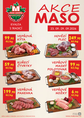 leták MAKOVEC a.s. – maso uzeniny