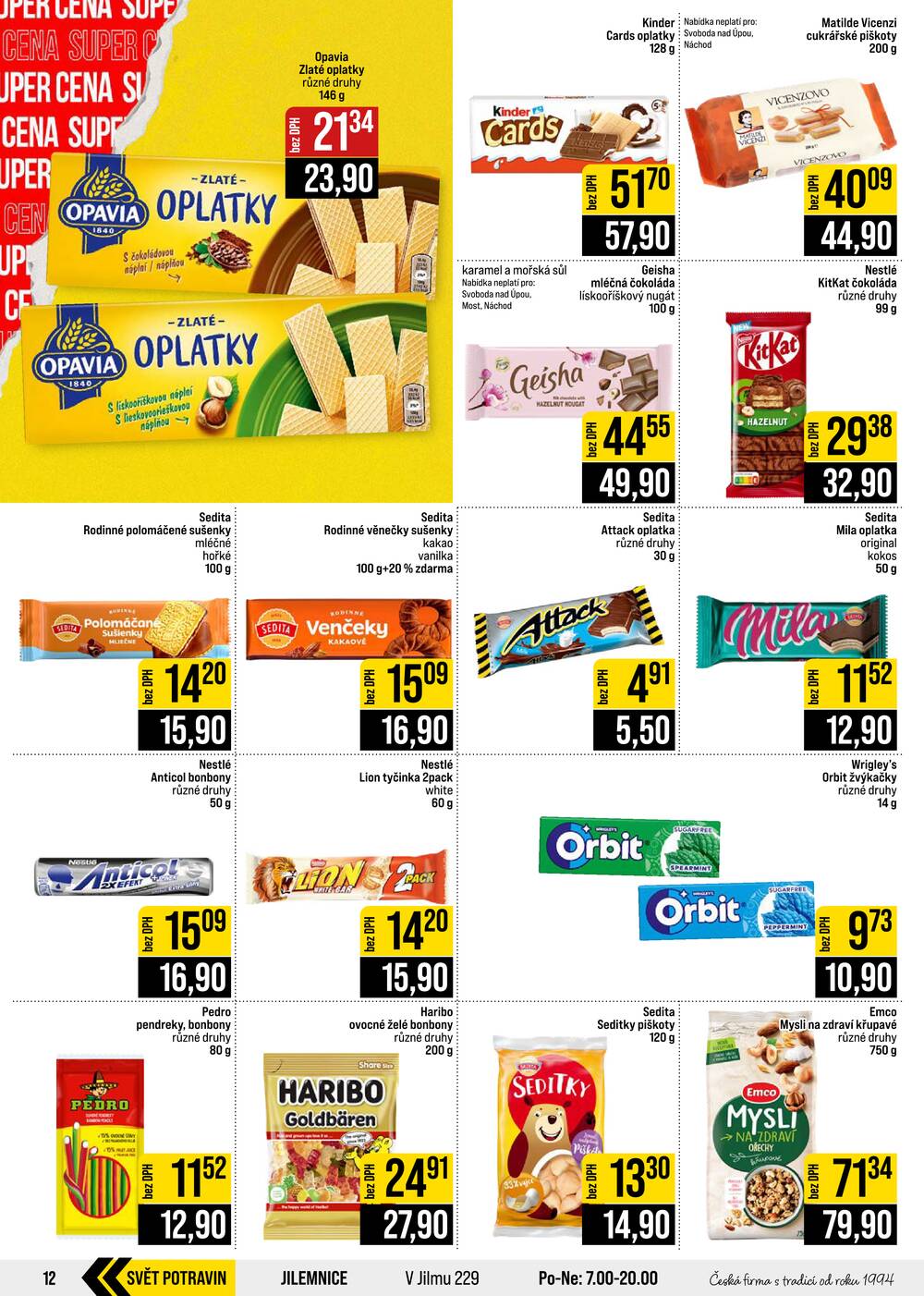 JIP Cash & Carry České Budějovice, Most, Náchod, Polička, Sušice a Svoboda nad Úpou od 23.9. do 29.9.2026