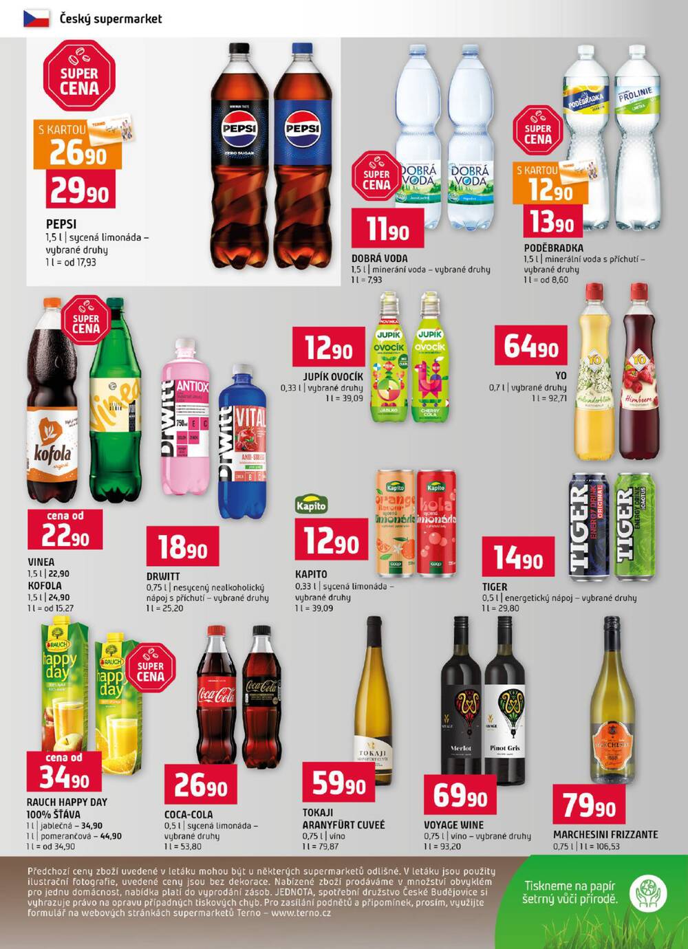 Terno Třeboň, Týn n. Vlt., Bechyně, Trhové Sviny, Hradec Králové, Zlín, Český Krumlov, Prachatice, Jihlava, Strakonice, Tábor od 23.9. do 29.9.2026