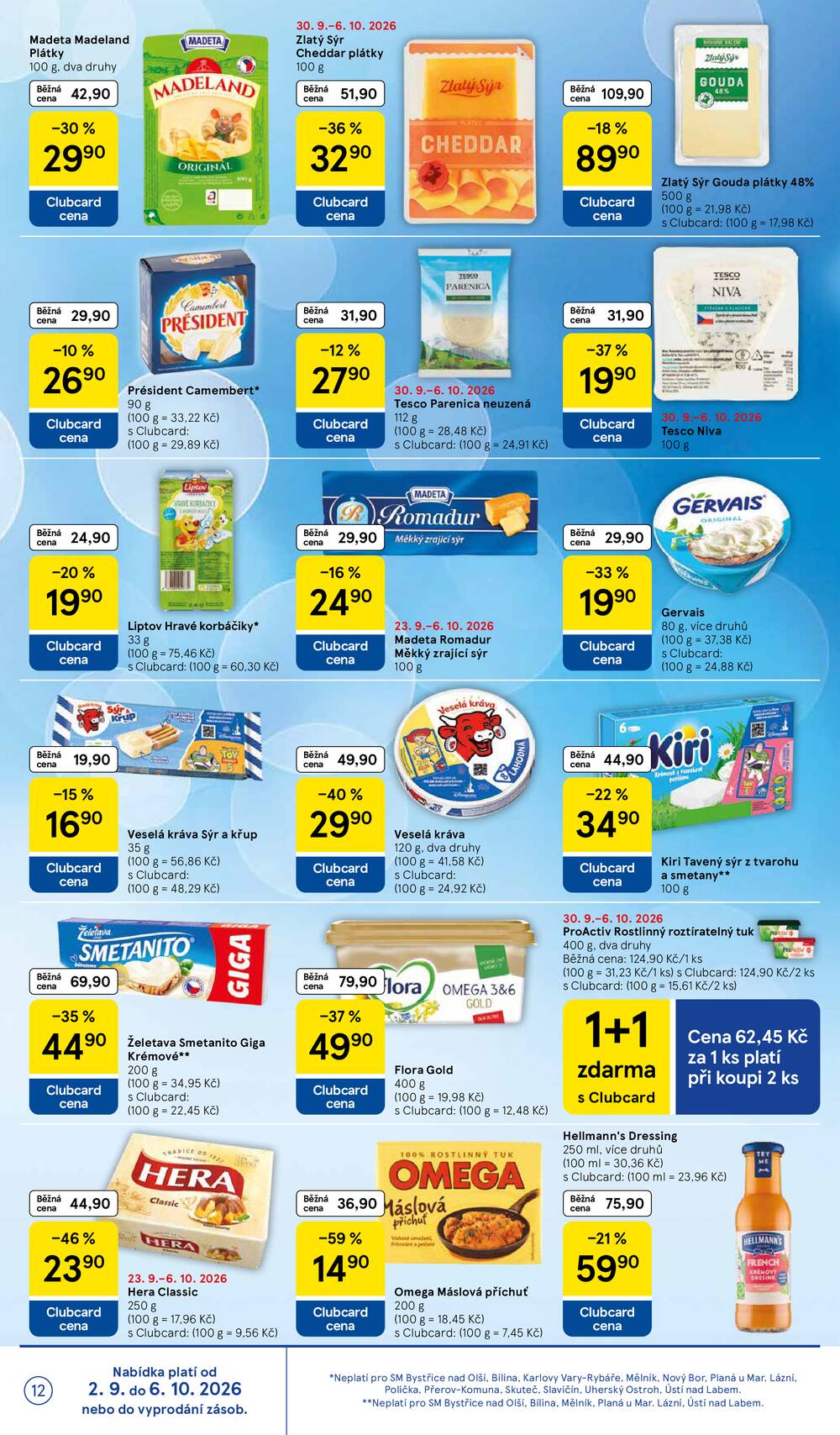 Leták Tesco - Tesco supermarkety od 30.9. do 6.10.2026 - strana 12 Leták Tesco - Tesco supermarkety od 30.9. do 6.10.2026 - strana 12