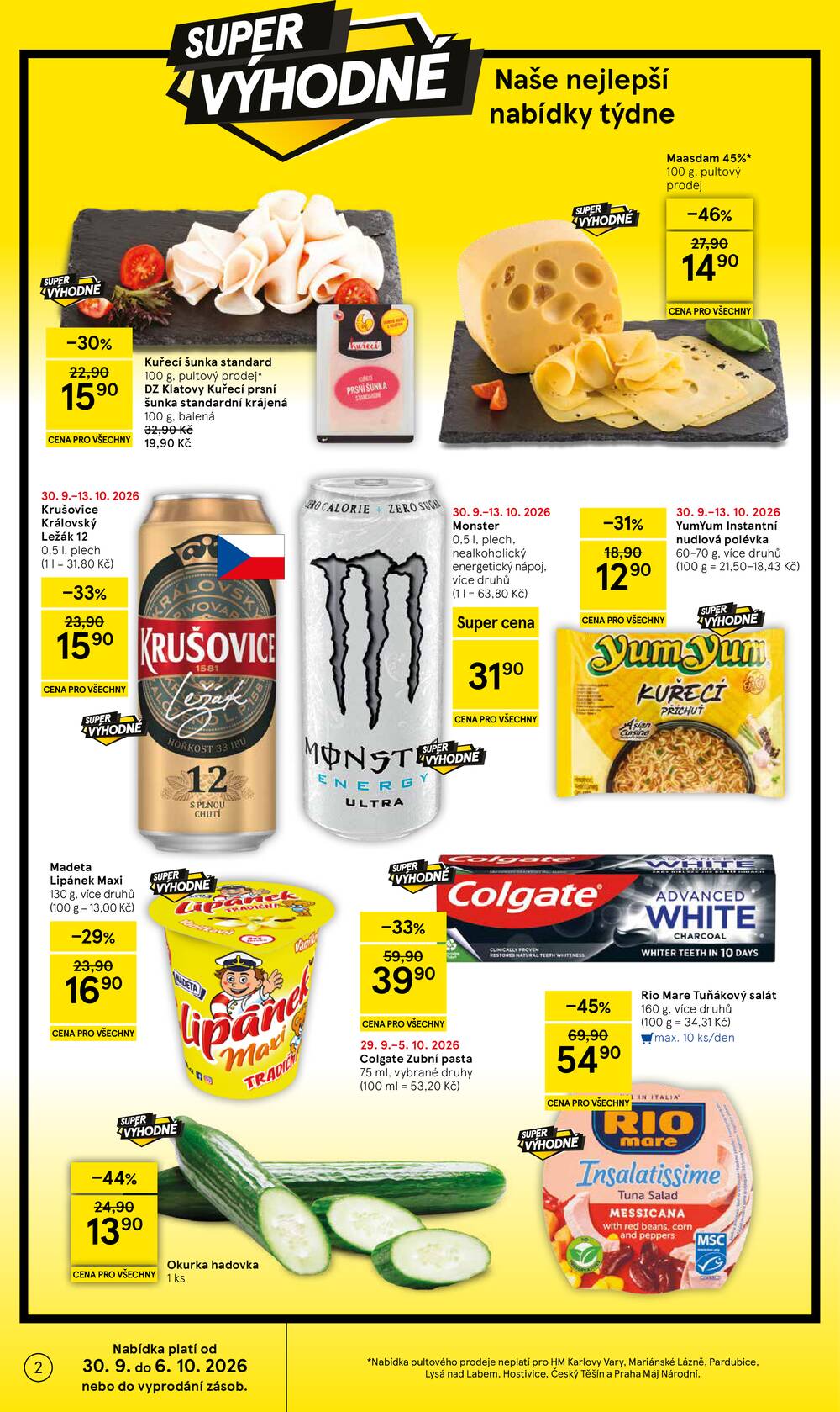 Leták Tesco - Tesco hypermarkety od 30.9. do 6.10.2026 - strana 2 Leták Tesco - Tesco hypermarkety od 30.9. do 6.10.2026 - strana 2