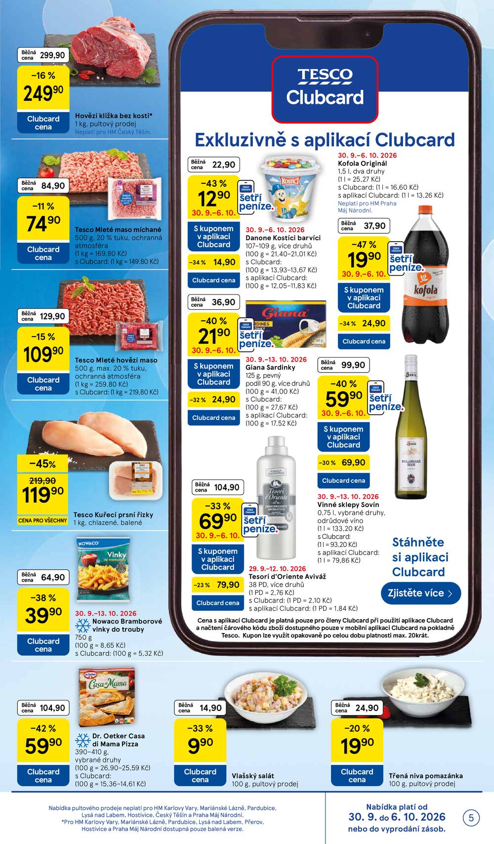 Tesco hypermarkety od 30.9. do 6.10.2026
