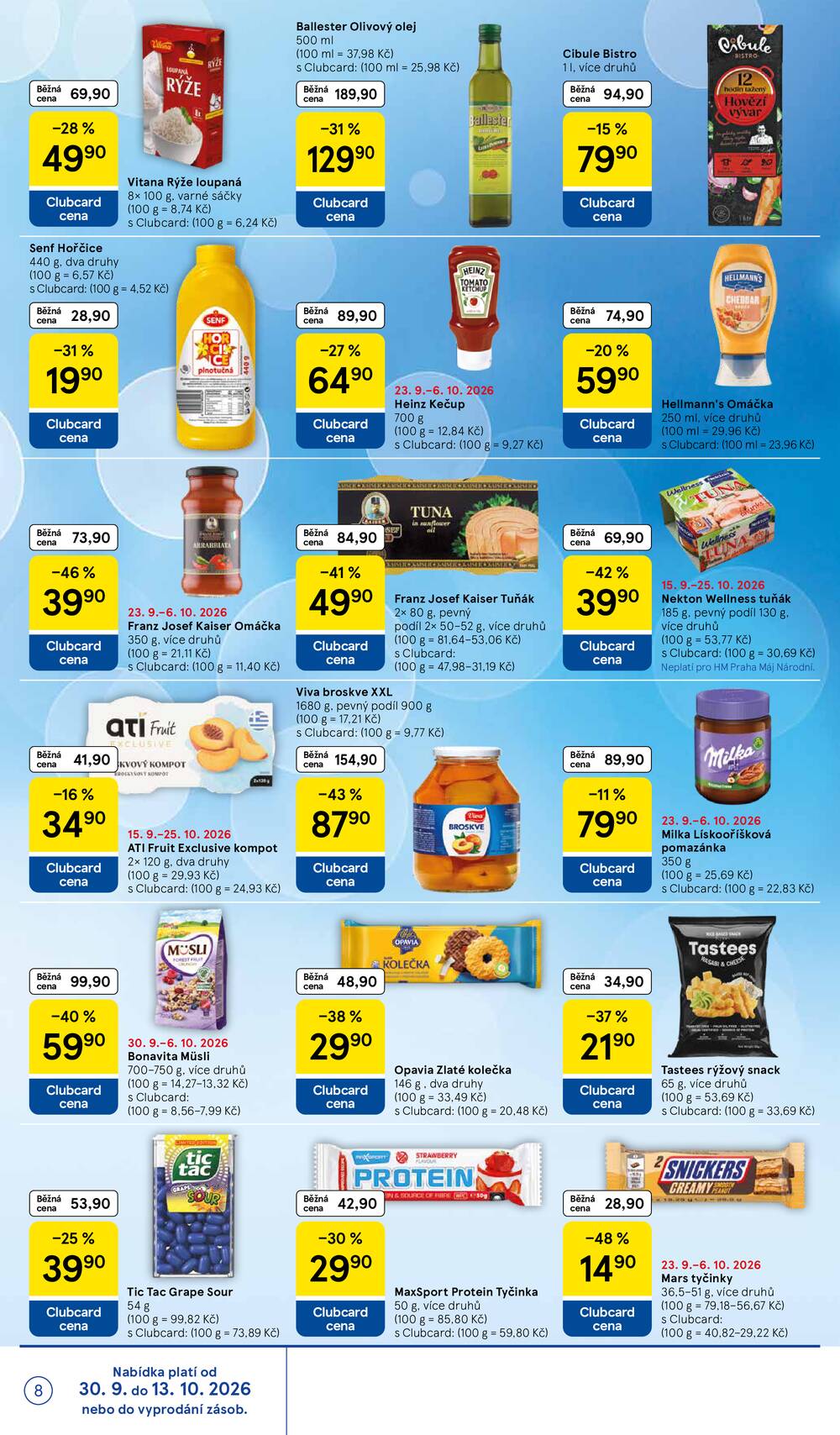 Tesco hypermarkety od 30.9. do 6.10.2026