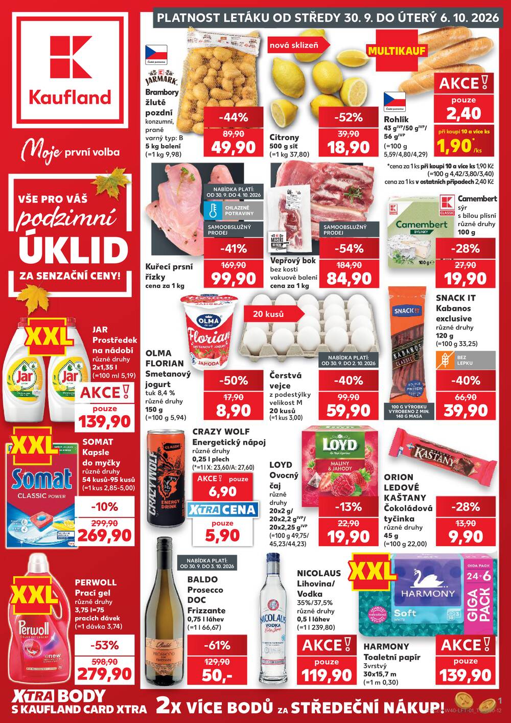 Leták Kaufland - Kaufland 30.9. - 6.10. - Kaufland - Praha 8 (Libeň) - strana 1 Leták Kaufland - Kaufland 30.9. - 6.10. - Kaufland - Praha 8 (Libeň) - strana 1