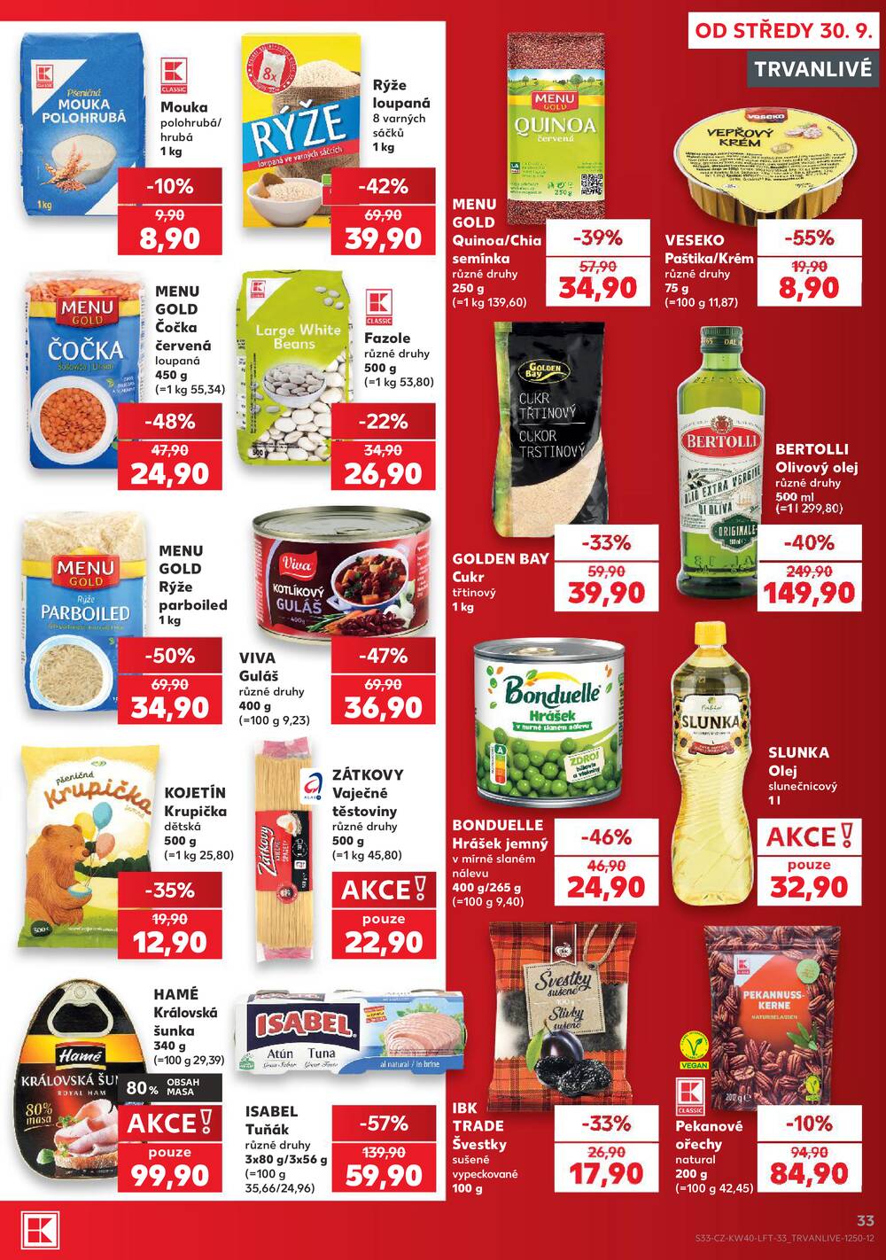 Kaufland 30.9. - 6.10. - Kaufland - Pardubice (S. K. Neumanna)