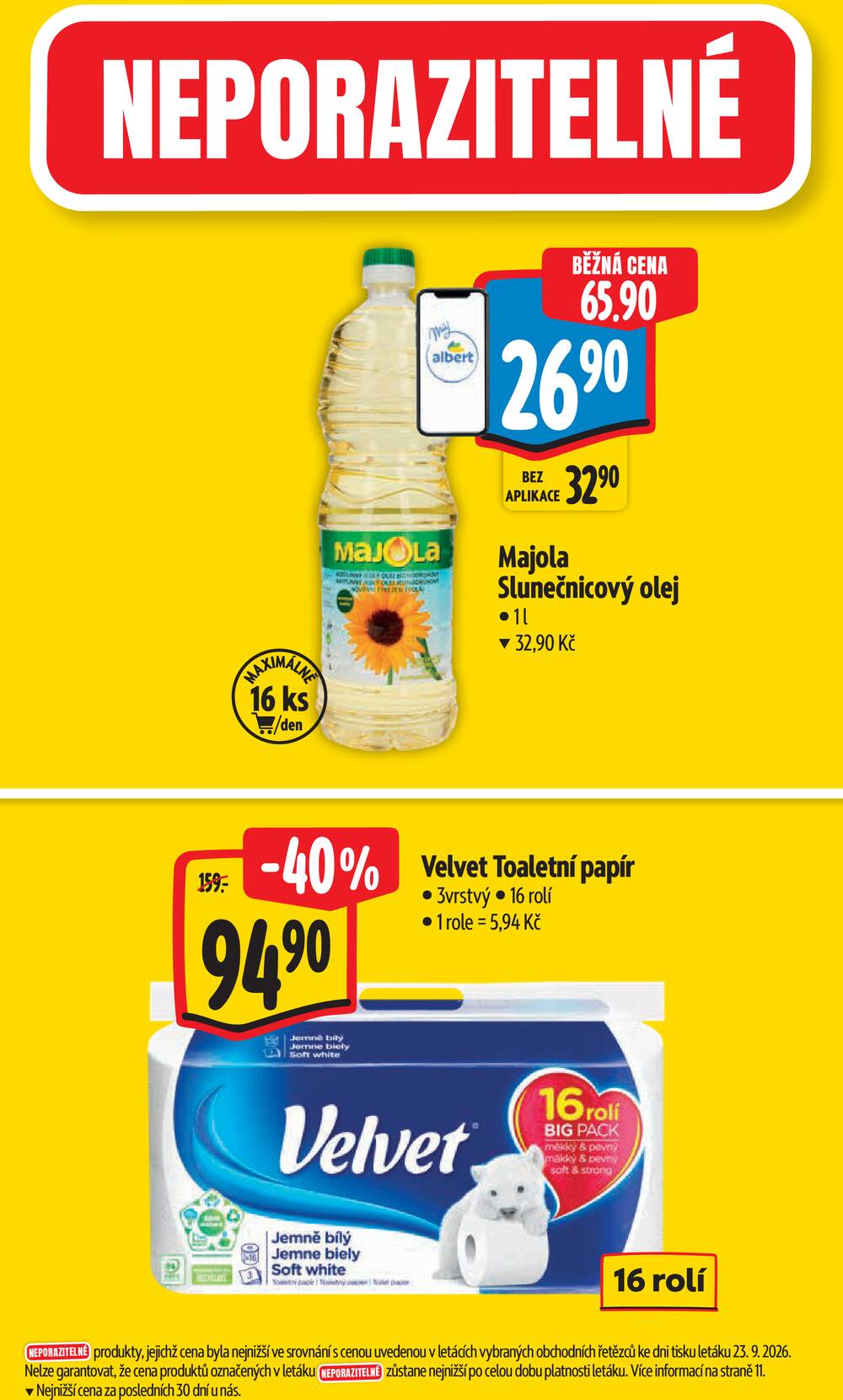 Leták Albert - Albert Hypermarket Jihomoravský od 30.9. do 6.10.2026 - strana 4 Leták Albert - Albert Hypermarket Jihomoravský od 30.9. do 6.10.2026 - strana 4