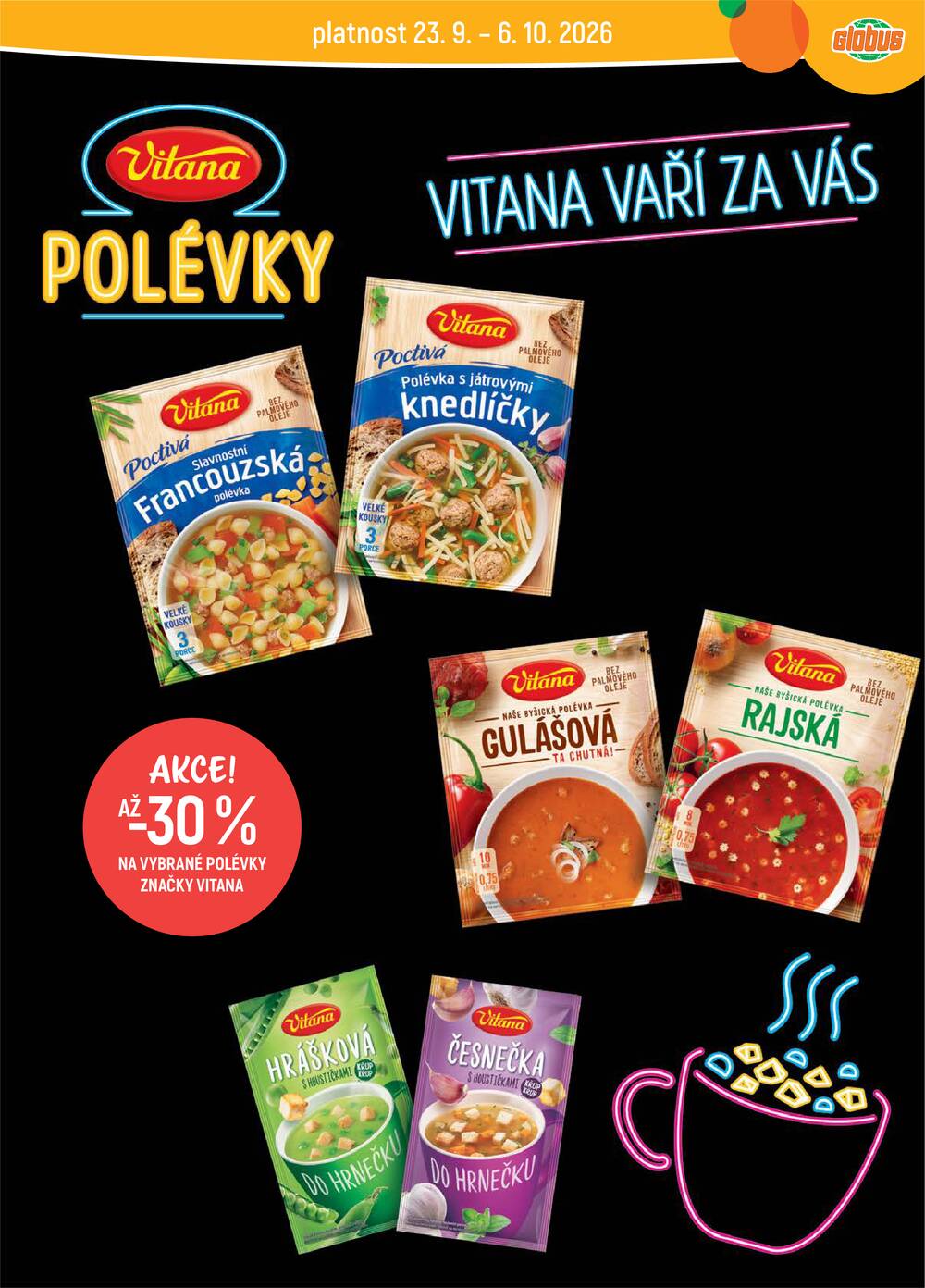 Akční leták Globus 30.9. - 6.10.2026 - Globus Pardubice