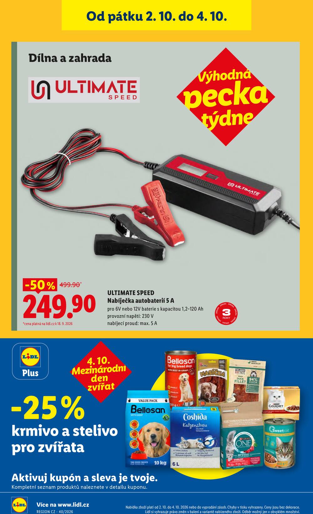 Lidl Čtvrtek od 1.10. do 4.10.2026