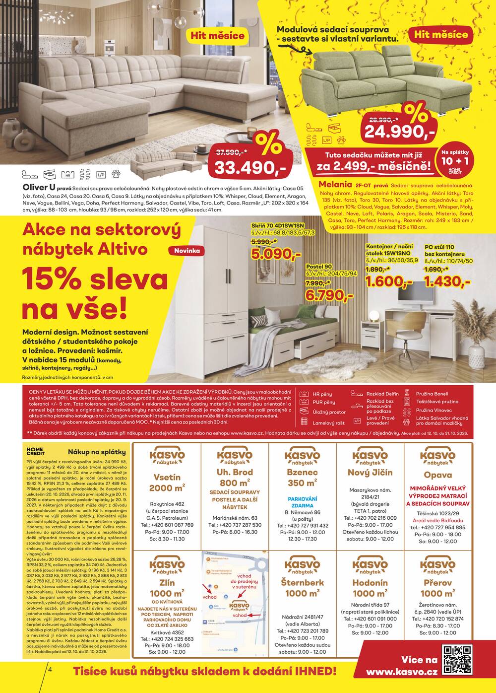 KASVO - CZ NÁBYTKÁŘ od 12.10. do 31.10.2026