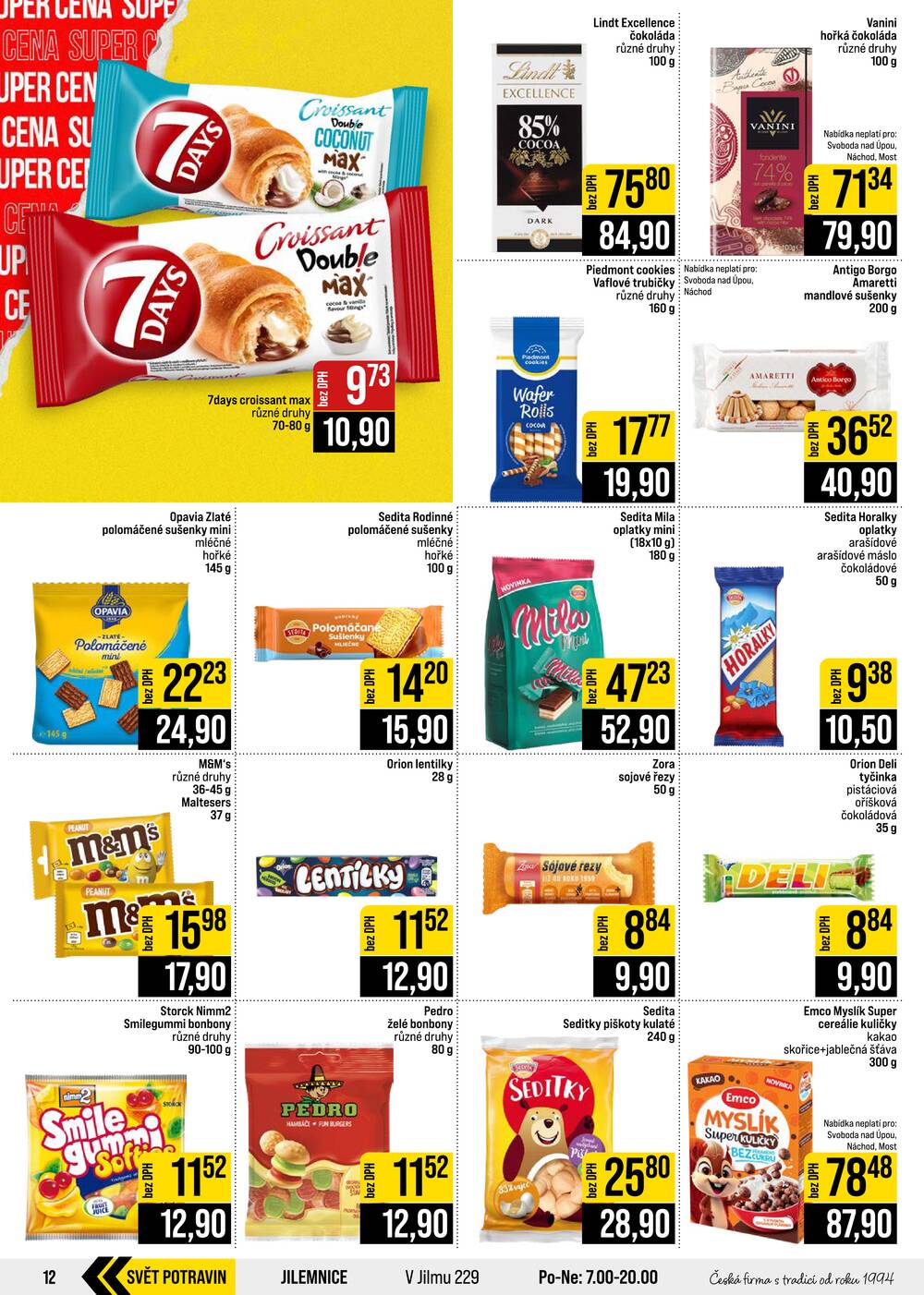 JIP Cash & Carry České Budějovice, Most, Náchod, Polička, Sušice a Svoboda nad Úpou od 30.9. do 6.10.2026