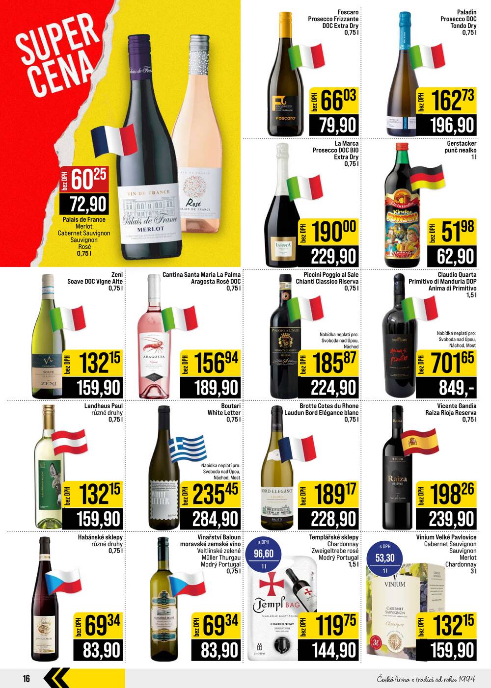 Leták JIP - JIP Cash & Carry České Budějovice, Most, Náchod, Polička, Sušice a Svoboda nad Úpou od 30.9. do 6.10.2026 - strana 16