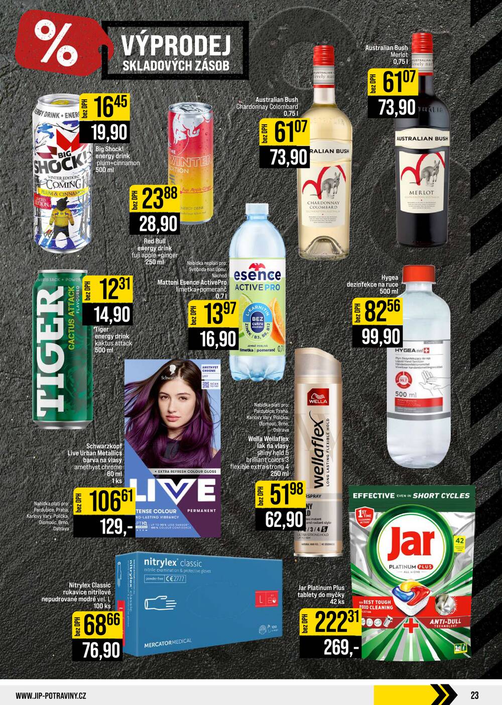 JIP Cash & Carry České Budějovice, Most, Náchod, Polička, Sušice a Svoboda nad Úpou od 30.9. do 6.10.2026