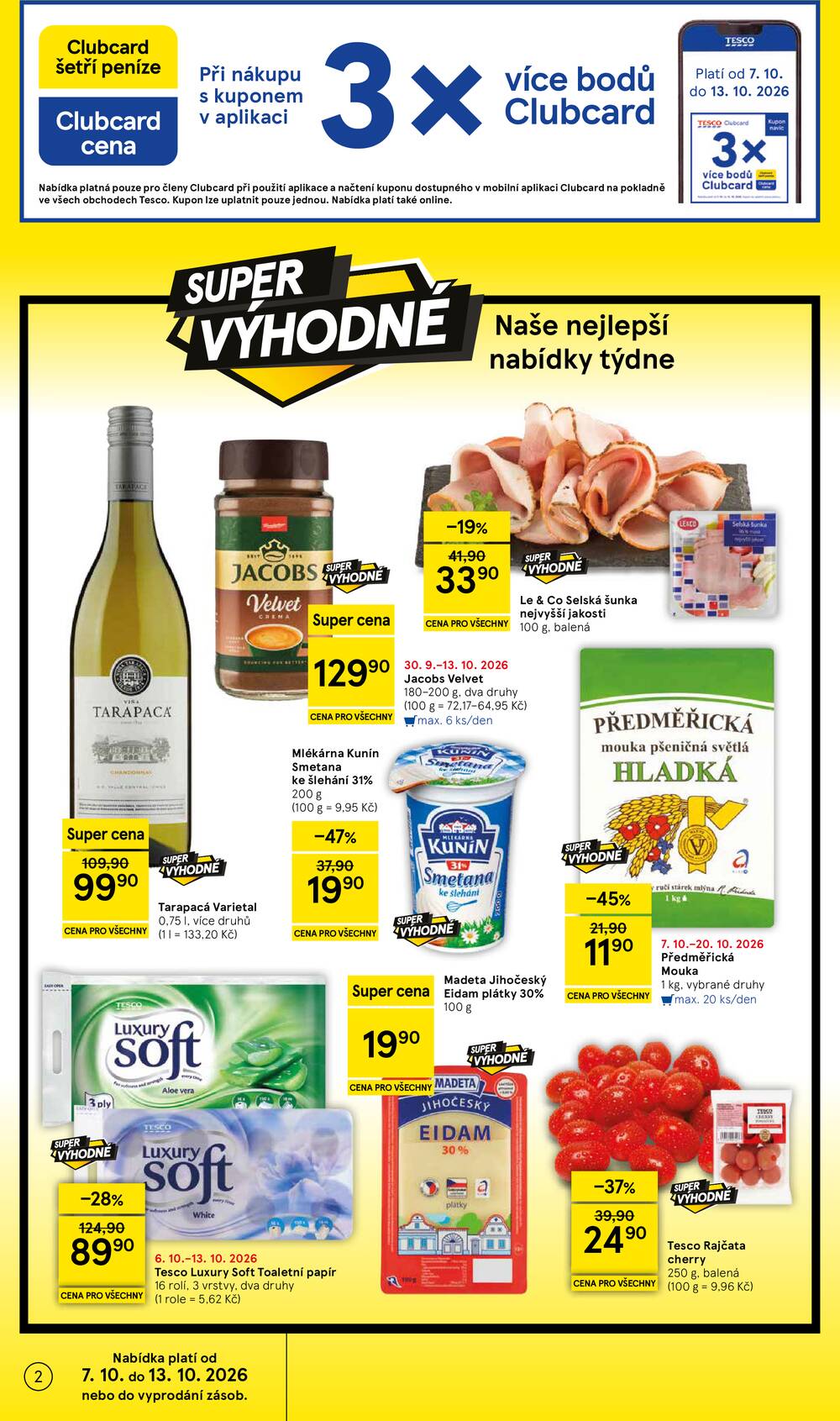 Leták Tesco - Tesco supermarkety od 7.10. do 13.10.2026 - strana 2