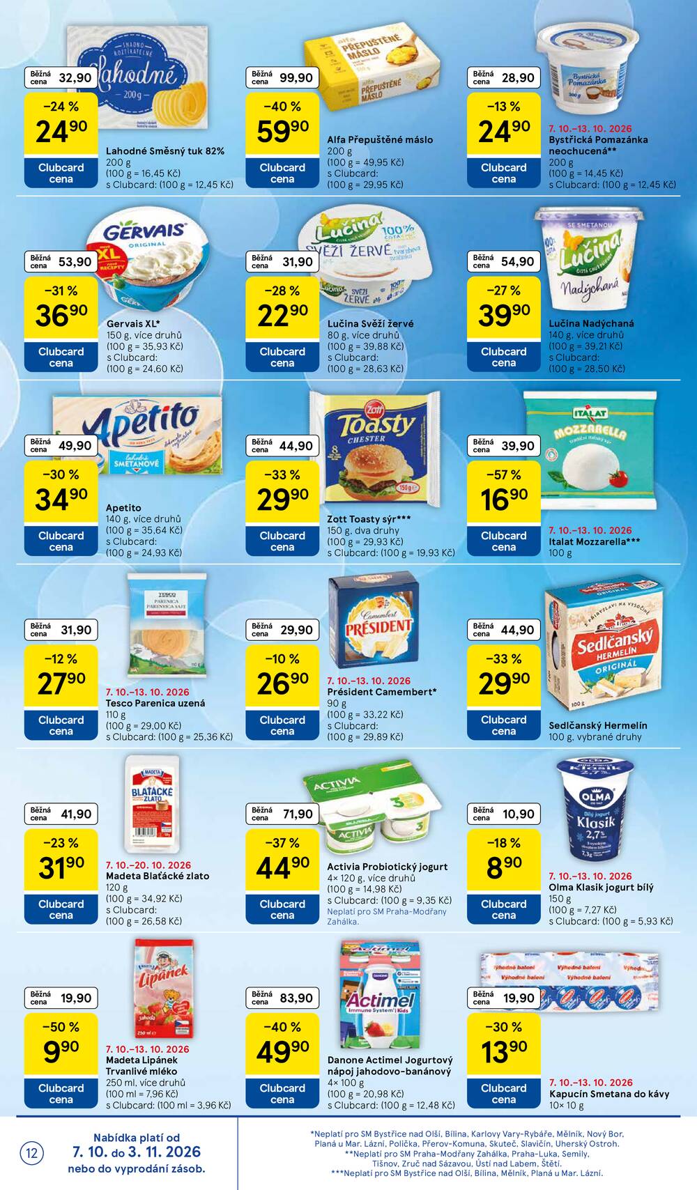 Leták Tesco - Tesco supermarkety od 7.10. do 13.10.2026 - strana 12 Leták Tesco - Tesco supermarkety od 7.10. do 13.10.2026 - strana 12