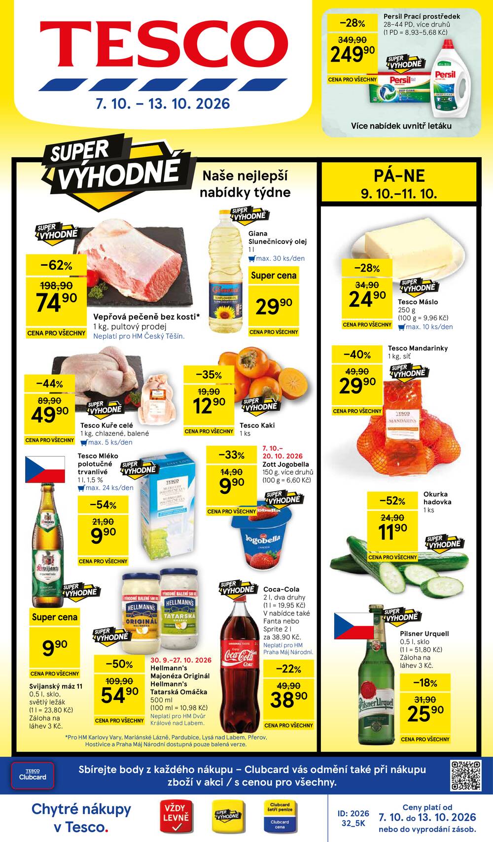 Leták Tesco - Tesco hypermarkety od 7.10. do 13.10.2026 - strana 1 Leták Tesco - Tesco hypermarkety od 7.10. do 13.10.2026 - strana 1