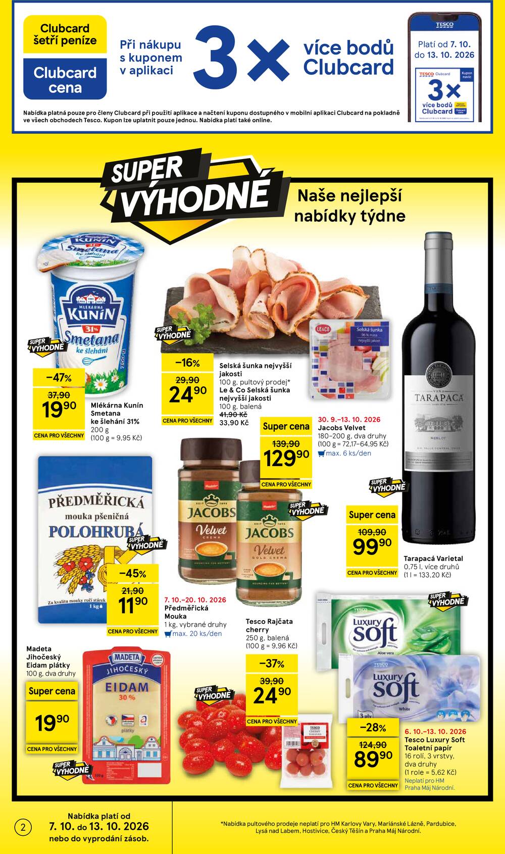 Leták Tesco - Tesco hypermarkety od 7.10. do 13.10.2026 - strana 2 Leták Tesco - Tesco hypermarkety od 7.10. do 13.10.2026 - strana 2