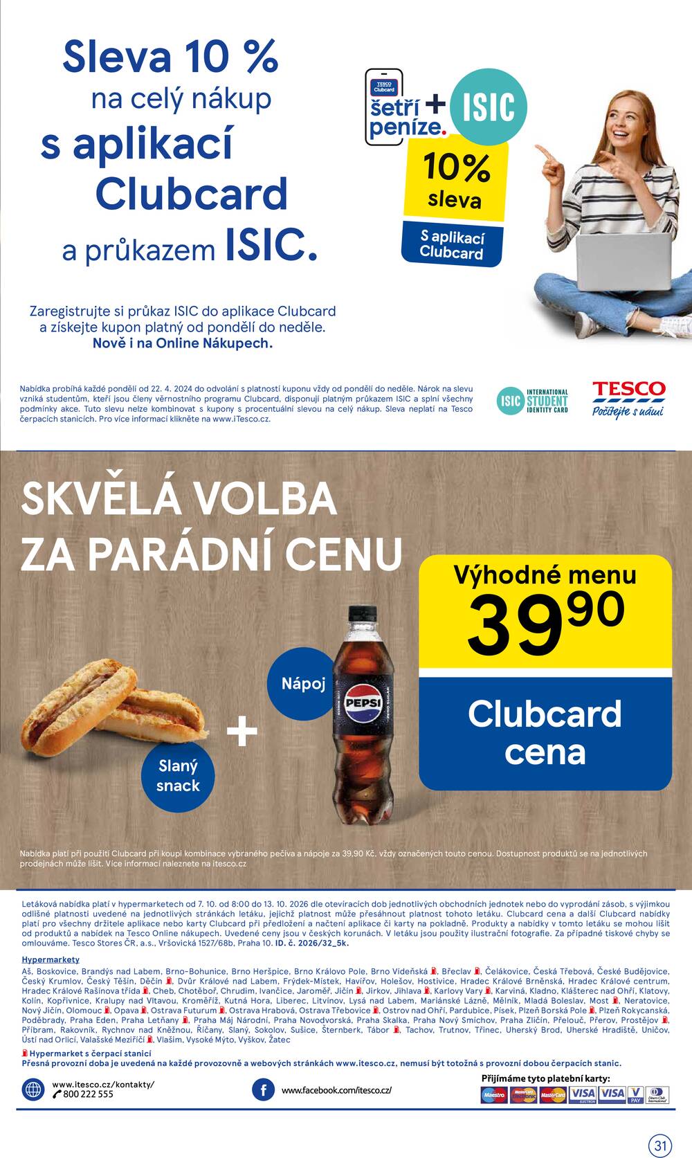 Leták Tesco - Tesco hypermarkety od 7.10. do 13.10.2026 - strana 31 Leták Tesco - Tesco hypermarkety od 7.10. do 13.10.2026 - strana 31
