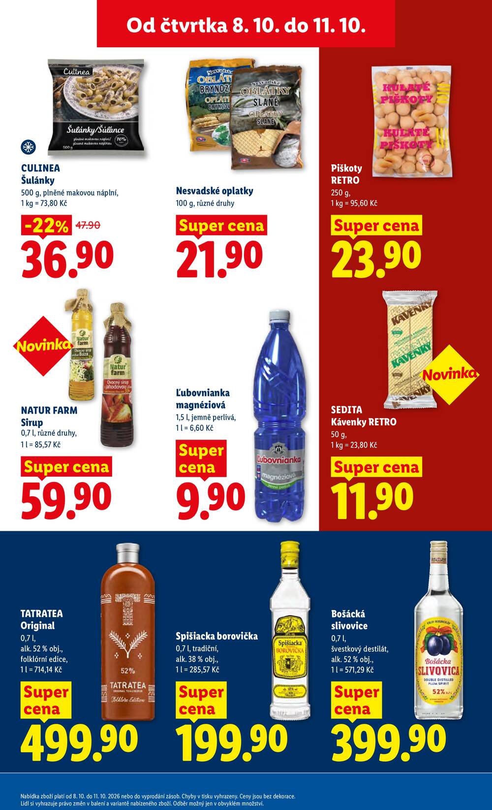 Lidl Čtvrtek od 8.10. do 11.10.2026