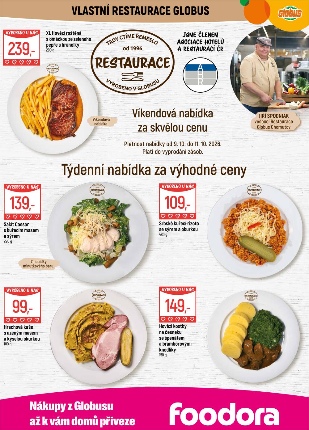 Akční leták Globus 7.10. - 13.10.2026 - Globus Chomutov