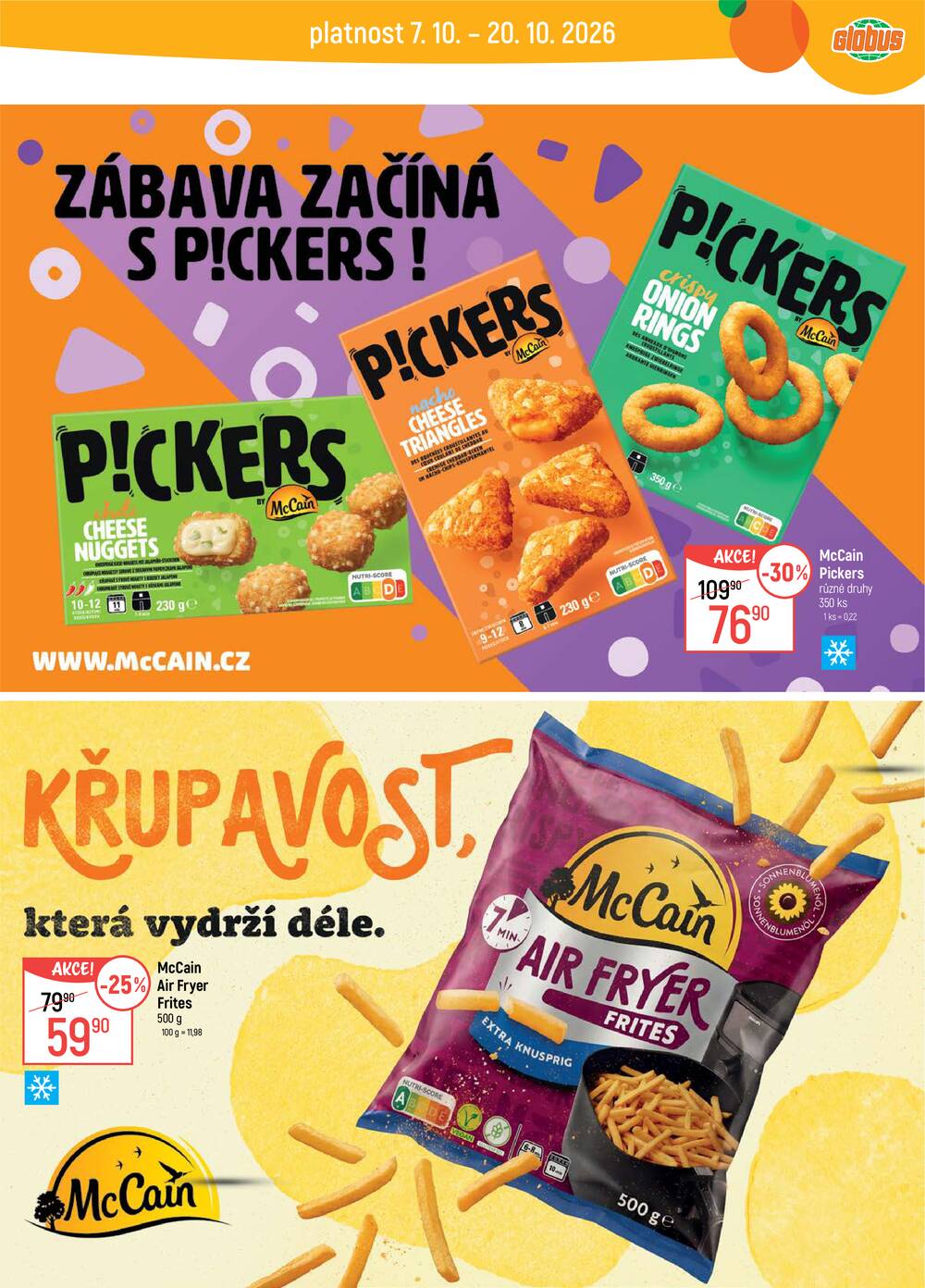 Akční leták Globus 7.10. - 13.10.2026 - Globus Chomutov