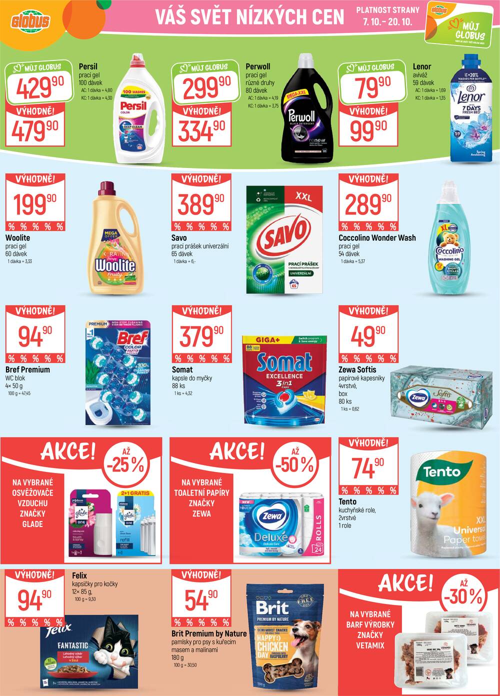 Akční leták Globus 7.10. - 13.10.2026 - Globus Liberec